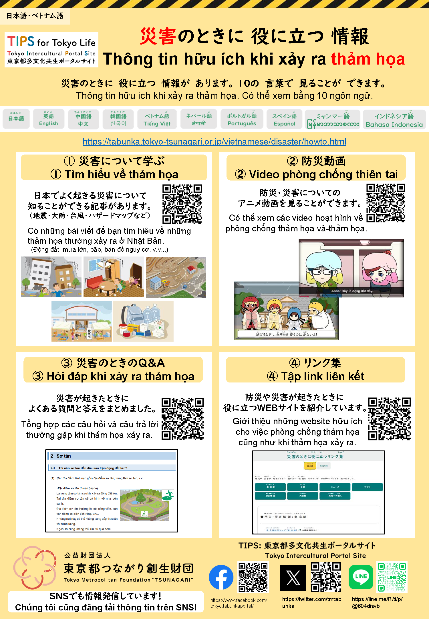 災害の時に役立つ情報