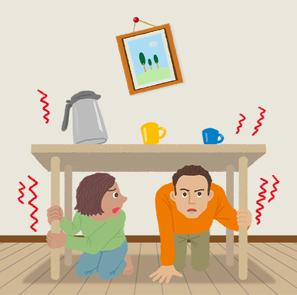 イラスト：地震が起きたら