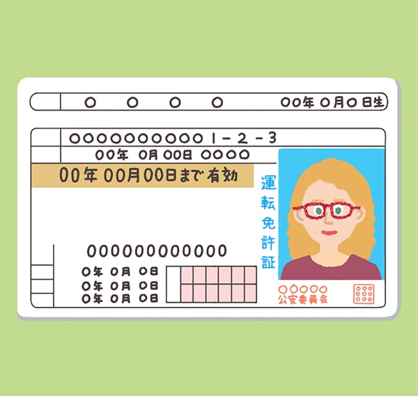 イラスト：車を運転する