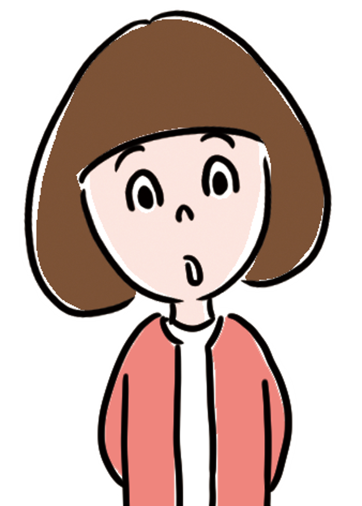 やさ日おんなのこ_首をかしげる