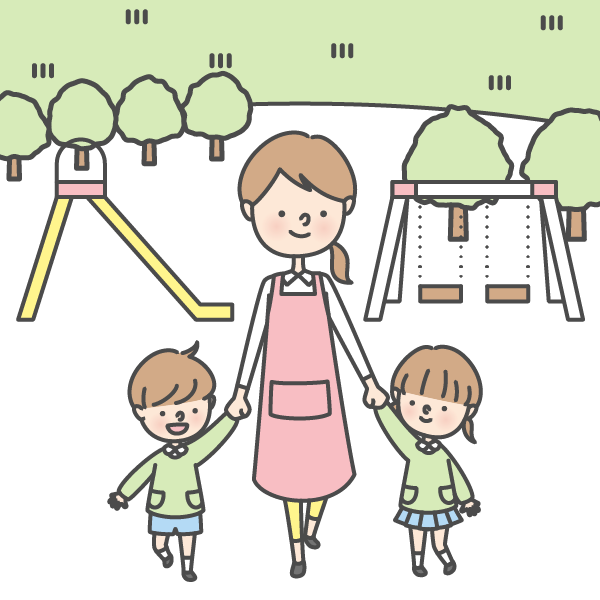 やさしい日本語イラスト_園外保育