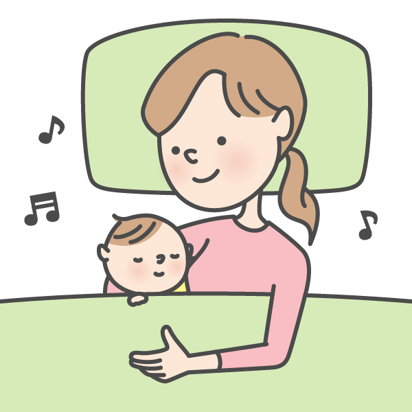 やさしい日本語イラスト_寝かしつけ