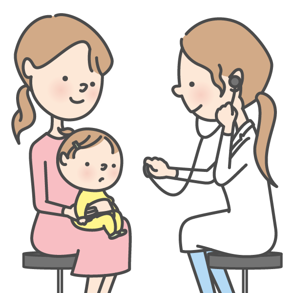 やさしい日本語イラスト_乳幼児健診