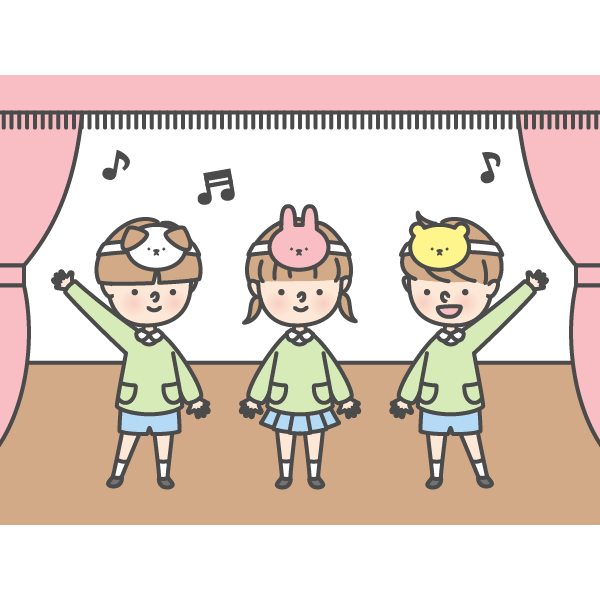 やさしい日本語イラスト_お遊戯会