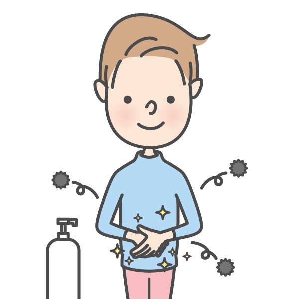 やさしい日本語イラスト_消毒