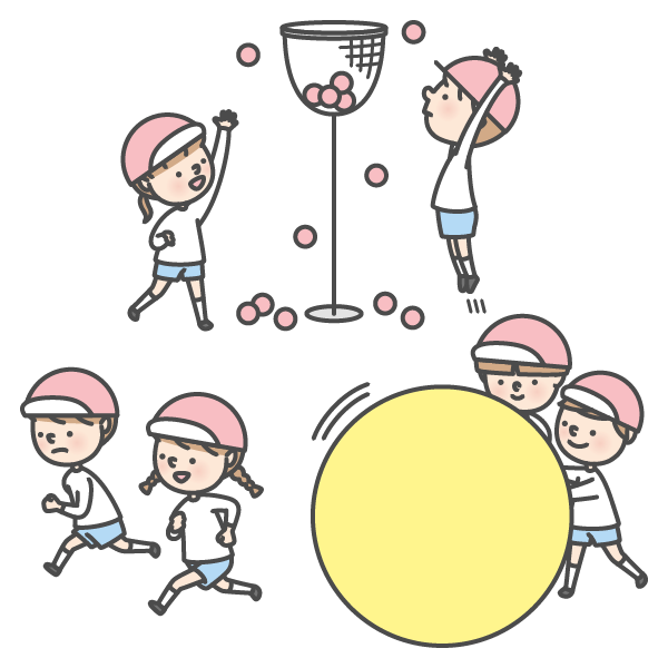やさしい日本語イラスト_運動会