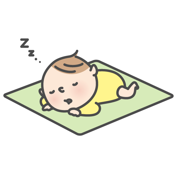 やさしい日本語イラスト_うつぶせ(寝)